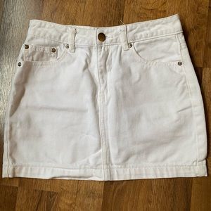 Forever 21 > White denim mini skirt